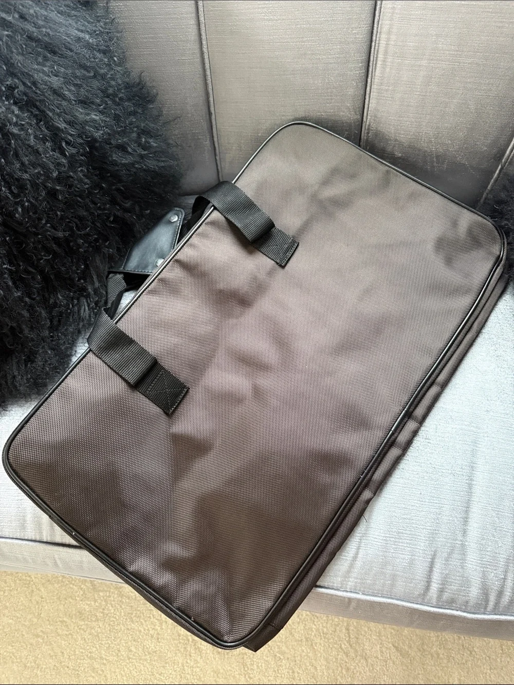 Calvin Klein Brown Travel Duffel Bag with Black Straps